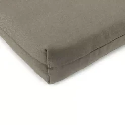 Taupe French Edge Outdoor Chair Cushions, Set of 2