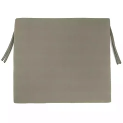 Taupe French Edge Outdoor Chair Cushions, Set of 2