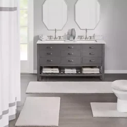 Taupe High Pile Marshmallow Bath Mat, 40 in.