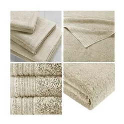 Taupe 12-pc. Cotton Quick Dry Bath Towel Set
