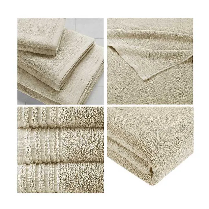 Taupe 12-pc. Cotton Quick Dry Bath Towel Set