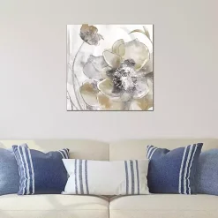 Taupe Spring Poppy Canvas Art Print