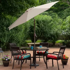 Taupe Tilt Hand Crank Outdoor Umbrella