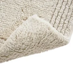 Taupe Tufted Reversible Cotton Bath Mat, 72 in.