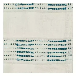 Teal and Ivory Woven Stripe Throw