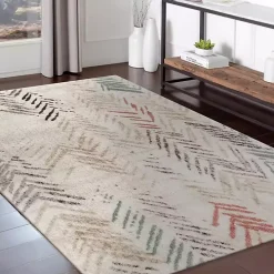 Teal and Pink Arrows Area Rug, 5x7