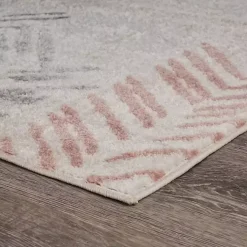 Teal and Pink Arrows Area Rug, 5x7