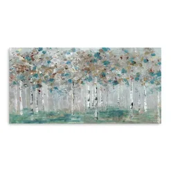 Teal Forest Canvas Art Print