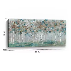 Teal Forest Canvas Art Print