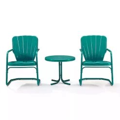 Teal Metal Ridgeland 3-pc. Chat Set