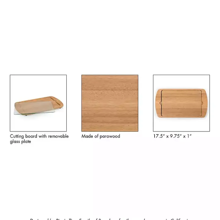 Tennessee Volunteers Wood and Glass Serving Board