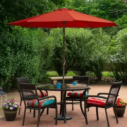 Terracotta 8 ft. Hand Crank Tilt Umbrella