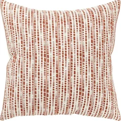 Terracotta Dash Print Throw Pillow