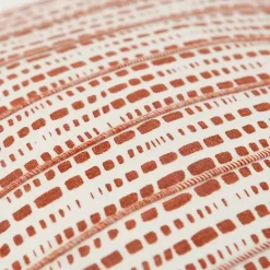 Terracotta Dash Print Throw Pillow