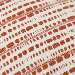 Terracotta Dash Print Throw Pillow