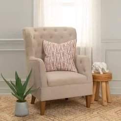 Terracotta Dash Print Throw Pillow