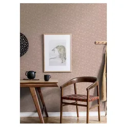 Terracotta Textured Poplin Peel & Stick Wallpaper