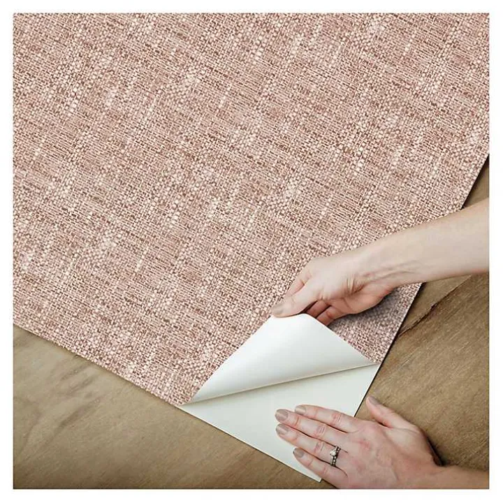 Terracotta Textured Poplin Peel & Stick Wallpaper