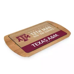 Texas A&M Aggies Wood and Glass Serving Board