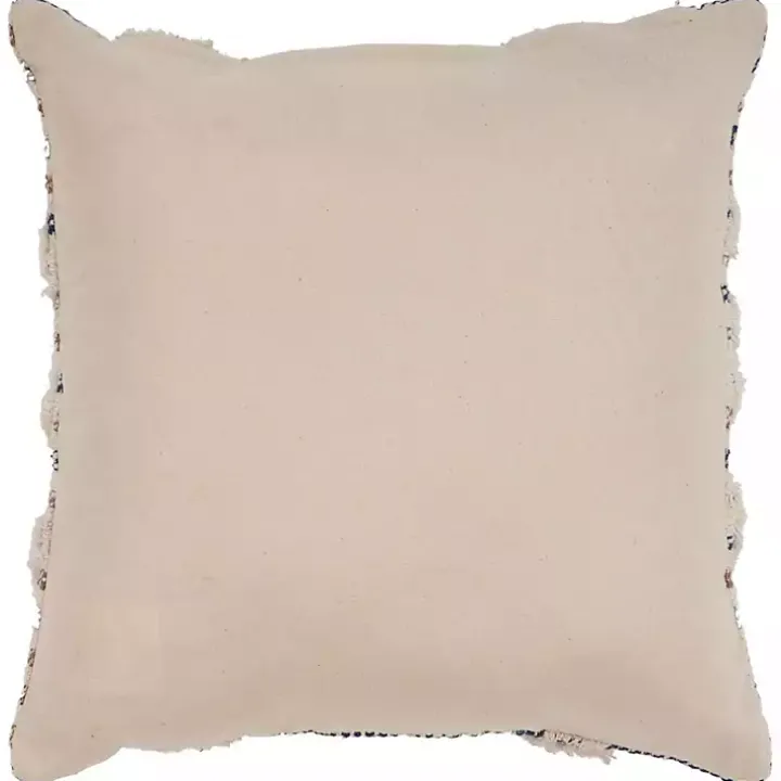 Textured Blue Stripe Pillow