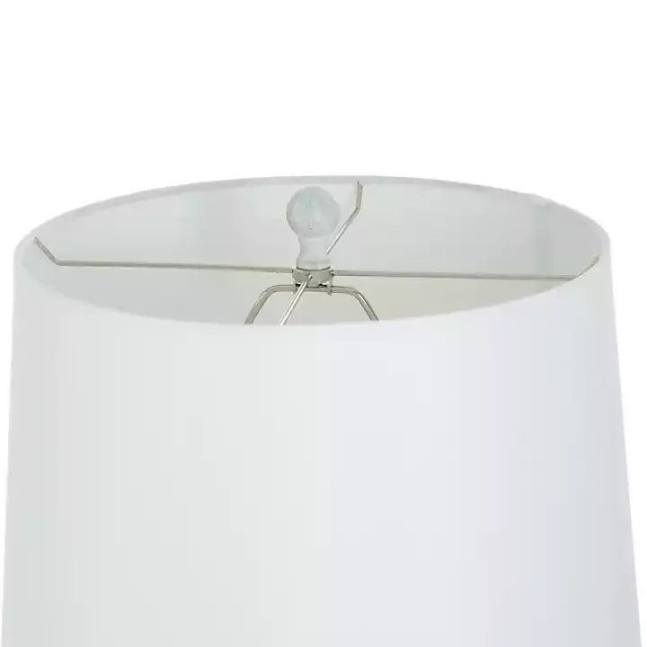 Textured Light Blue Tapered Table Lamp