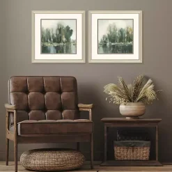Textured Treeline Framed Art Prints, Set of 2