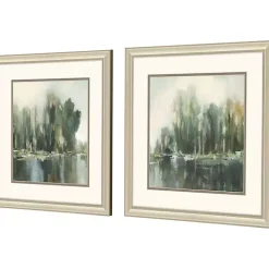 Textured Treeline Framed Art Prints, Set of 2