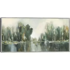 Textured Treeline Framed Canvas Art Print