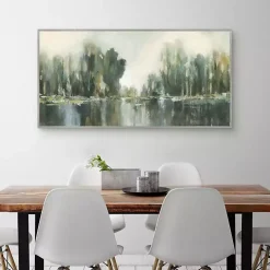 Textured Treeline Framed Canvas Art Print