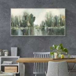 Textured Treeline Framed Canvas Art Print