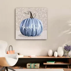 Thankful Pumpkin Canvas Art Print, 30x30