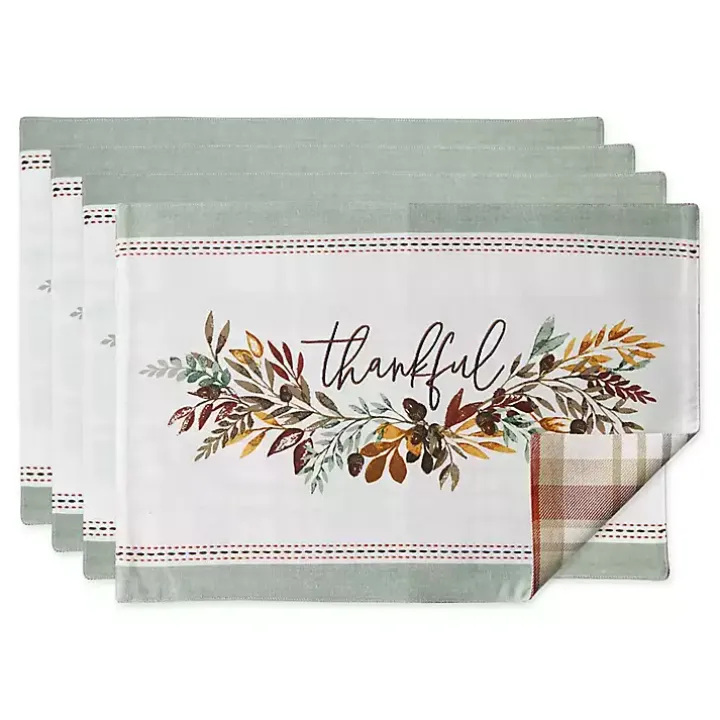 Thankful Reversible Placemats, Set of 4
