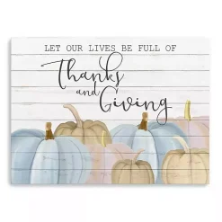 Thanksgiving Pastel Pumpkins Canvas Art Print