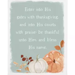Thanksgiving Verse Canvas Wall Plaque