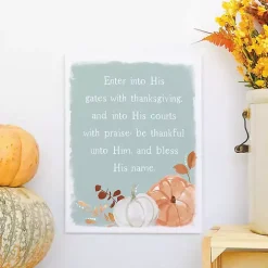 Thanksgiving Verse Canvas Wall Plaque