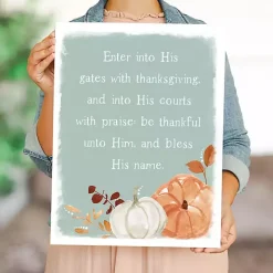 Thanksgiving Verse Canvas Wall Plaque