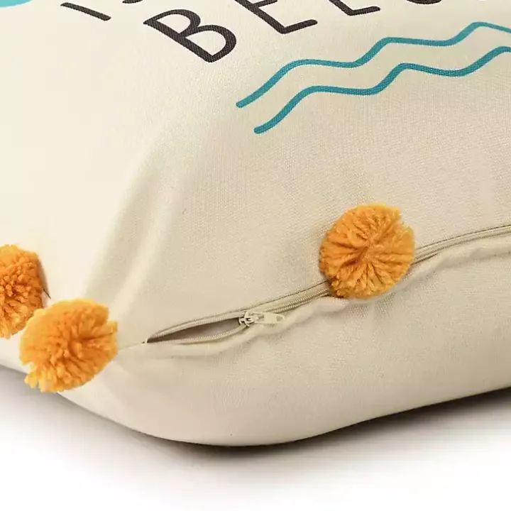 The Beach is Where I Belong Indoor/Outdoor Pillow