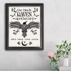 The Black Raven Apothecary Framed Canvas Art Print