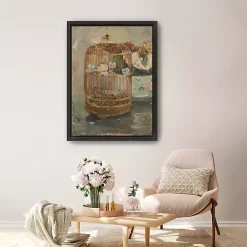 The Cage Morisot Framed Canvas Art Print