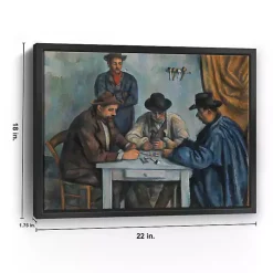 The Card Players Framed Canvas Art Print