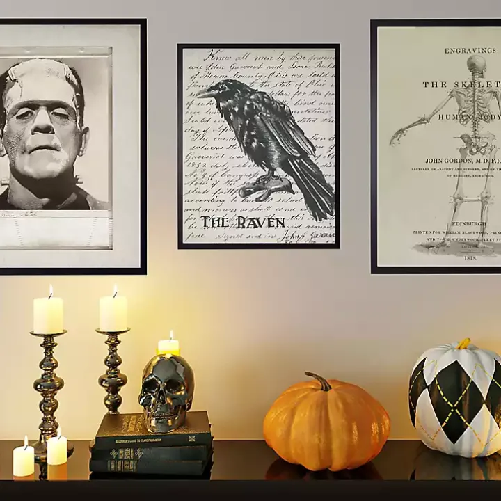 The Raven Framed Halloween Wall Art