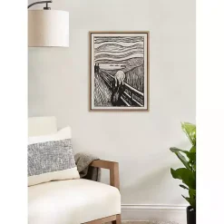The Scream Framed Canvas Art Print