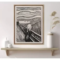The Scream Framed Canvas Art Print