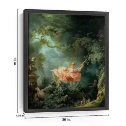 The Swing Framed Canvas Art Print