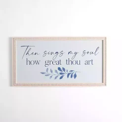 Then Sings My Soul Blue Framed Wall Plaque