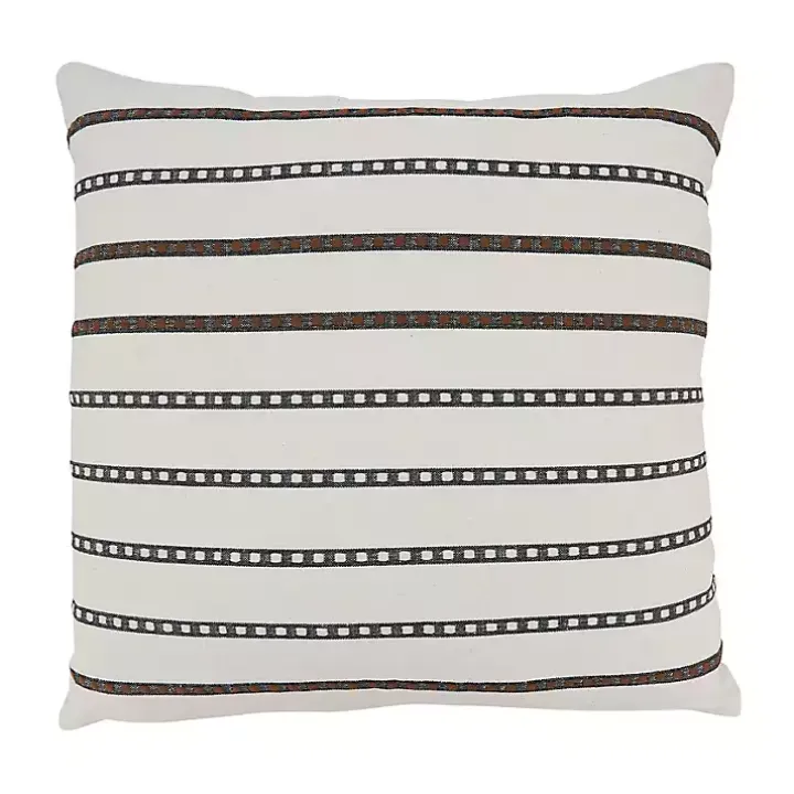 Thin Stripe Stitched Throw Pillow