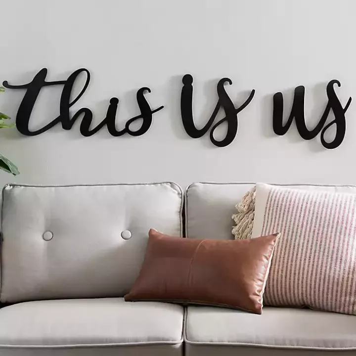 This Is Us Black Script Wall Plaques
