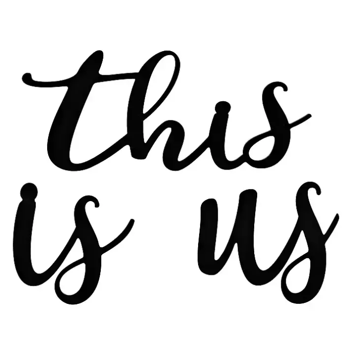This Is Us Black Script Wall Plaques