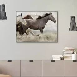 Thunder Ridge Distressed Framed Canvas Art Print