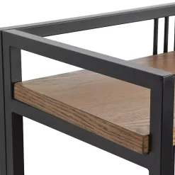 4-Tier Black Metal Frame Shelf